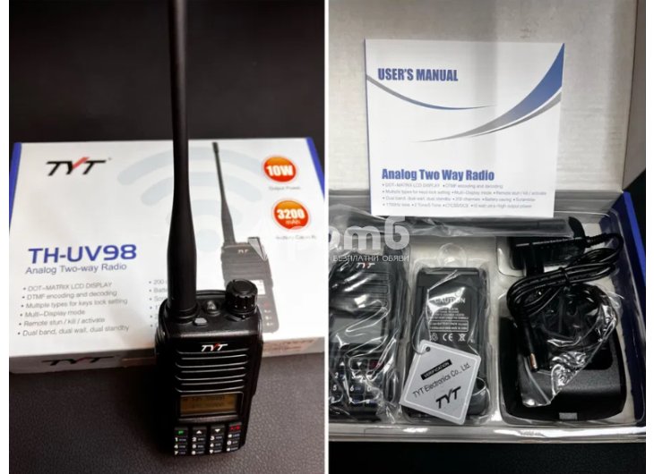 Радиостанция TYT THUV98 walkie talkie radiostation радио уоки токи-6