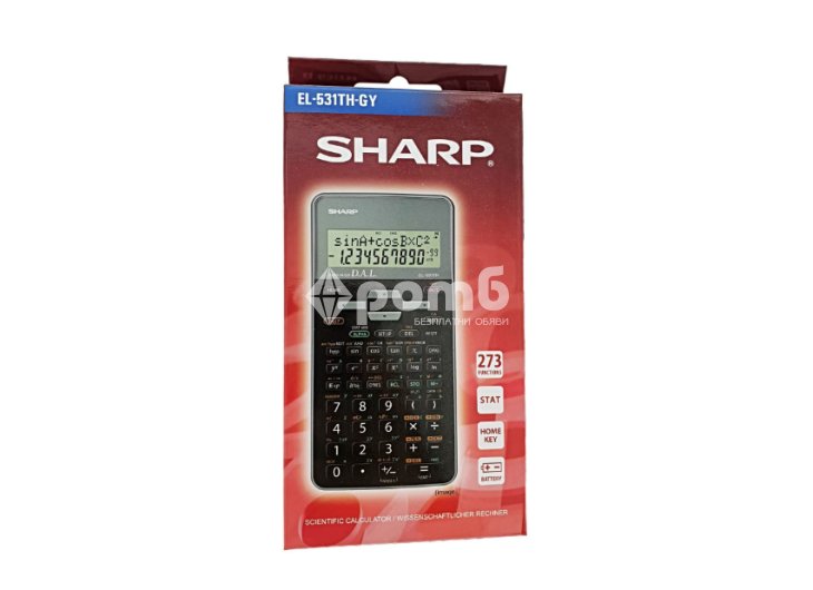 Научен калкулатор Sharp EL531TH 273 функции 10 цифри 161x80x15mm черен със сиво-2