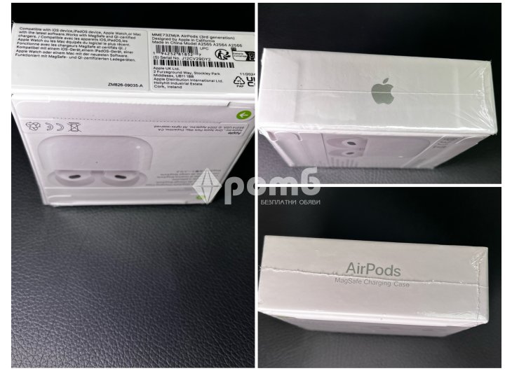 Apple Air Pods 3 nd Gen последен модел Запечатани MME73ZM-4