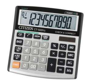 Калкулатор CITIZEN CT 500V, Настолен, Сив, 10 разряда