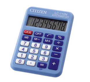 Калкулатор CITIZEN LC 110NR-BL, Джобен, Син, 8 разряда